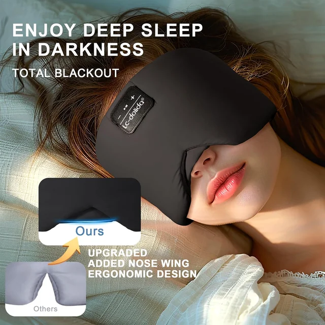 Ice Silk Bluetooth Sleep Mask: Nose bridge and coverage